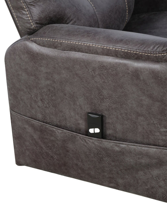 Fauteuil basculeur à inclinaison électrique Landon de 34 po en microfibre - gris