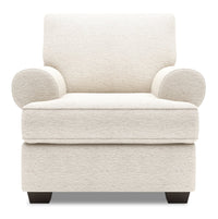  Fauteuil Roll de Sofa Lab de 42 po fabriqué au Canada en tissu de chenille avec accoudoirs enroulés - beige Luxury Sand 