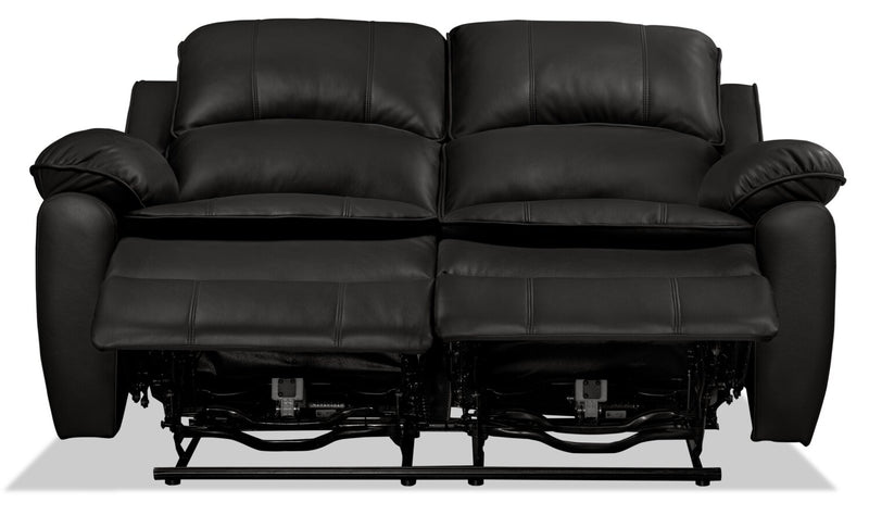 Causeuse à inclinaison électrique Chandler de 60 po en tissu d’apparence cuir - gris