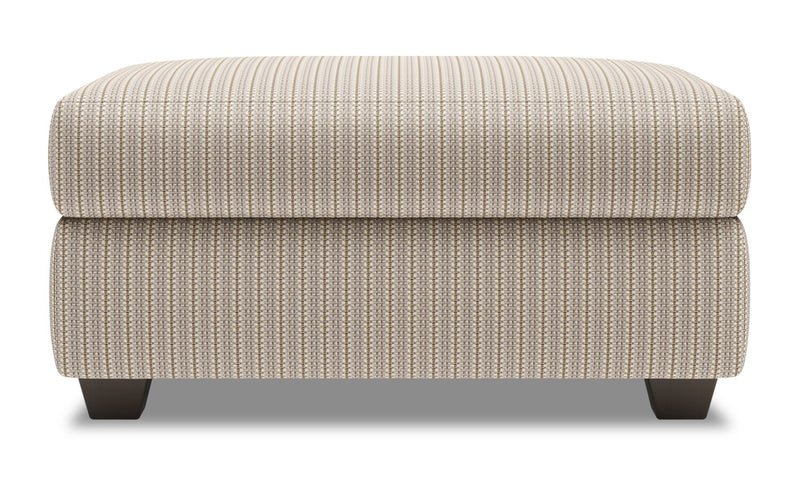 Pouf de rangement personnalisable The Trunk de Sofa Lab de 39 po fabriqué au Canada en tissu - beige Mushroom Beige