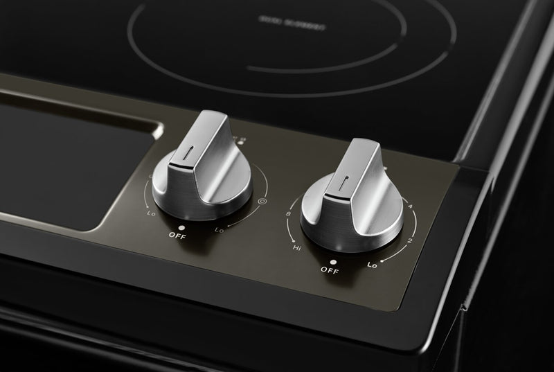 Cuisinière électrique Whirlpool de 4,8 pi³ avec autonettoyage - acier inoxydable noir - YWEE515S0LV