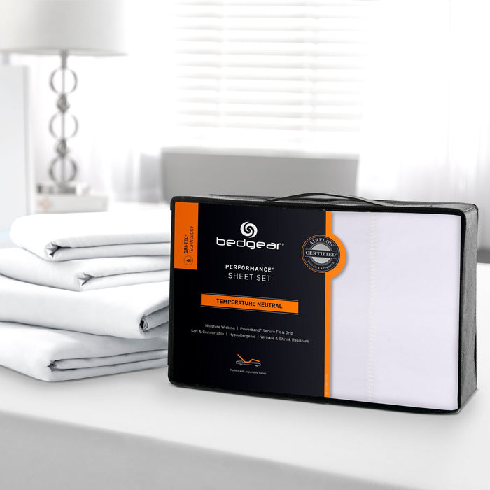 Ensemble de draps Dri-TecMD Bedgear 3 pièces pour lit simple - blanc