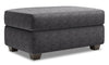 Pouf de rangement personnalisable The Trunk de Sofa Lab de 39 po fabriqué au Canada en tissu de chenille - gris Luxury Charcoal