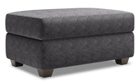  Pouf de rangement The Trunk de Sofa Lab de 39 po fabriqué au Canada en tissu de chenille - gris Luxury Charcoal 
