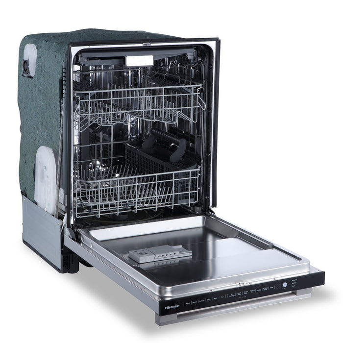 Lave-vaisselle encastré Hisense de 24 po et de 48 dBA avec commandes sur le dessus - acier inoxydable - HDW63314SS 