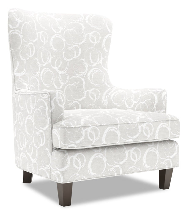 Fauteuil d’appoint à oreilles Sofa Lab personnalisable de 32 po fabriqué au Canada en tissu d’apparence lin - brun Pax Wicker