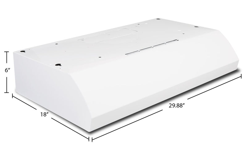 Hotte de cuisinière sous l'armoire Broan de 30 po convertible de 4 façons - BXT130WWC