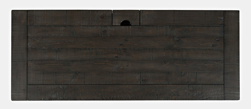 Bureau Madison County de 50 po à 3 tiroirs - blanc rétro avec brun de style bois de grange 