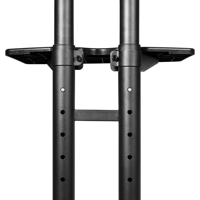 Chariot mobile pour téléviseur Kanto MTM65PL à hauteur réglable avec tablette réglable - noir