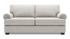 Sofa personnalisable Roll de Sofa Lab de 76 po de format condo fabriqué au Canada en tissu avec accoudoirs enroulés - chenille argentée Luxury Silver