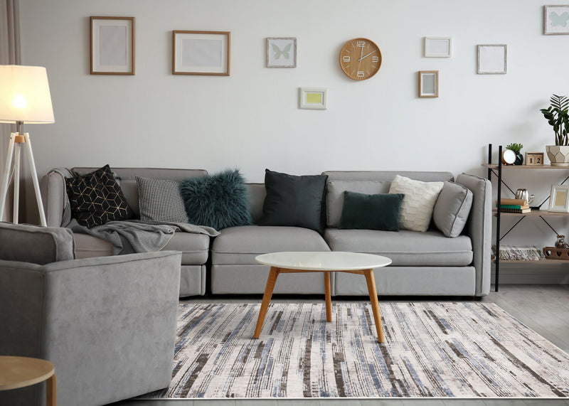 Carpette Darwin à rayures - 5 pi x 8 pi