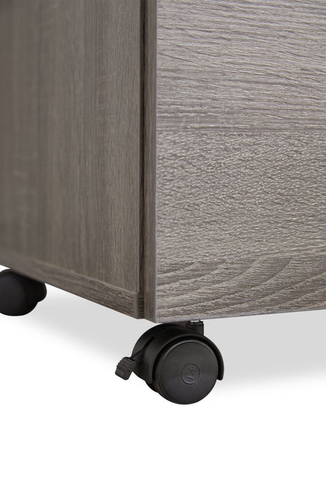 Classeur latéral Oscar de 15,75 po à 3 tiroirs - gris vieilli