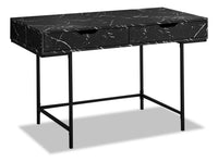 Bureau Butler de 47,25 po à 2 tiroirs - apparence marbre noir