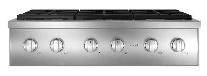 Surface de cuisson à gaz Café de 36 po à 6 éléments - acier inoxydable - CGU366P2TS1