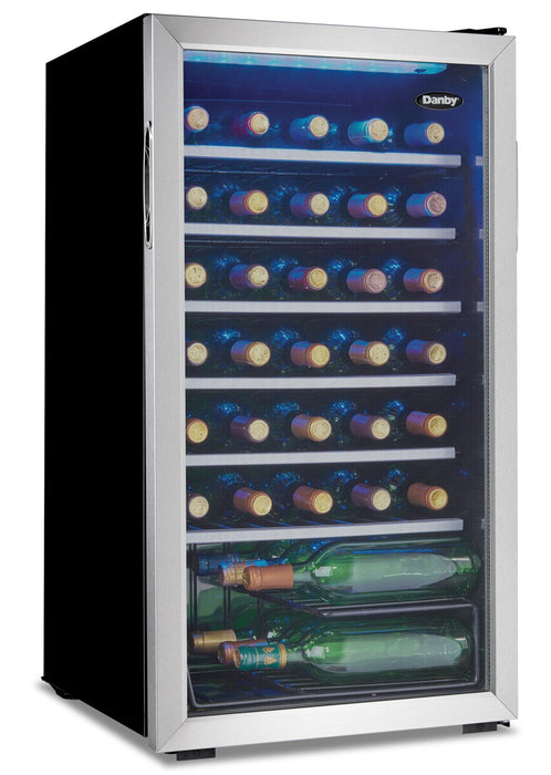 Refroidisseur à vin Danby de 3,3 pi³ et de 17,7 po à 1 porte - acier inoxydable - DWC93BLSDBR1