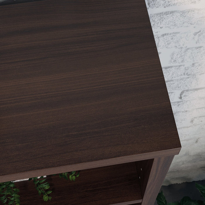 Bibliothèque Affirm de 34,8 po de qualité commerciale à 5 tablettes - orme noble