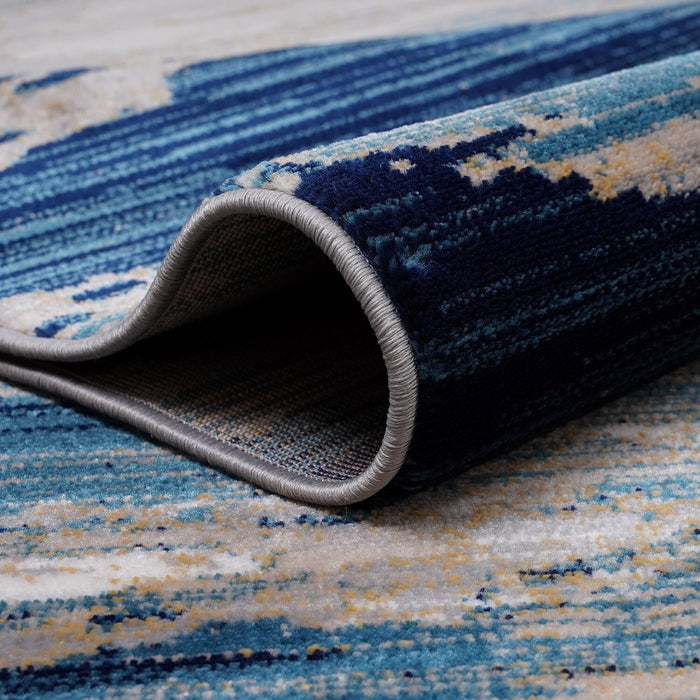 Carpette Simone bleue - 5 pi 3 po x 7 pi 5 po