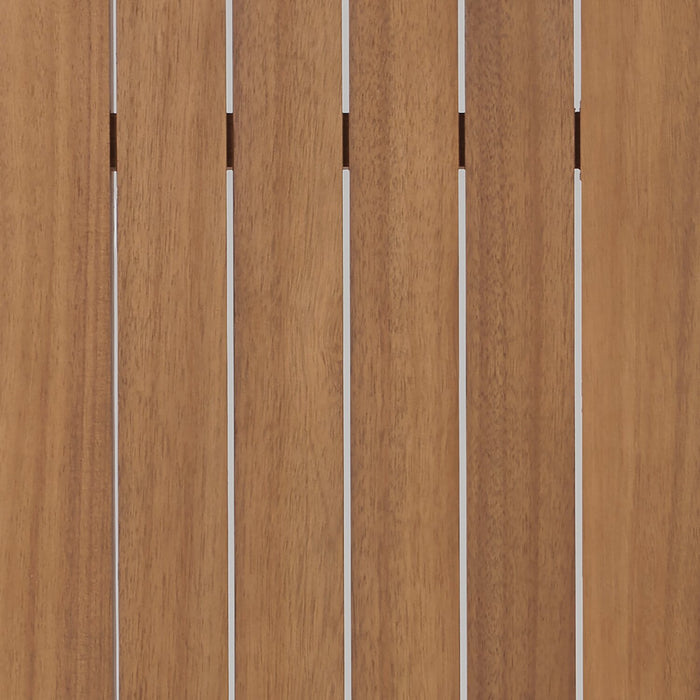 Banc Bern pour la terrasse à l’extérieur - 46 po (L), acacia et fini en polyuréthanne - naturel