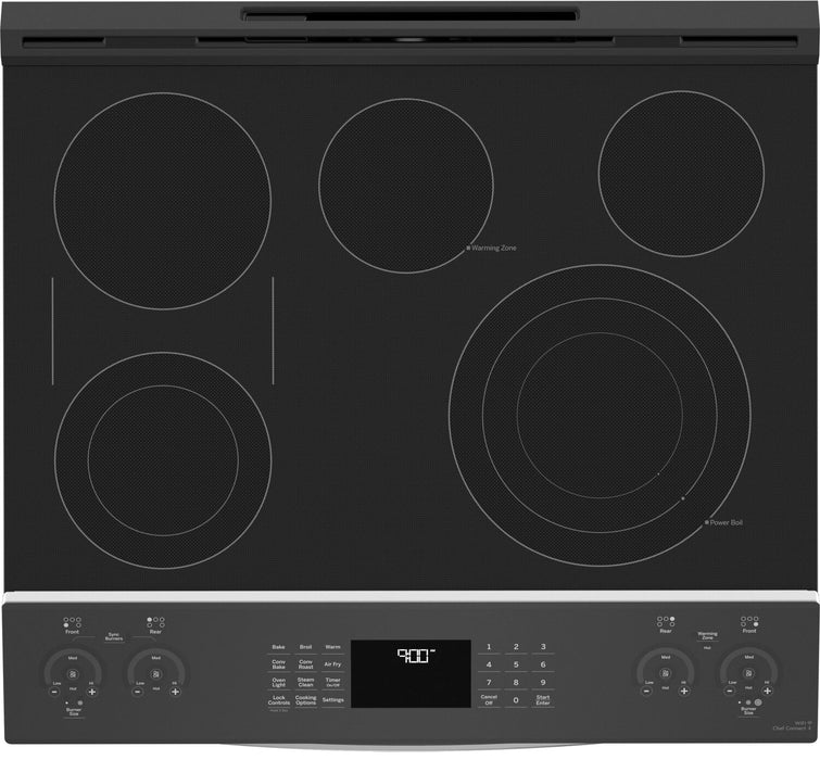 Cuisinière intelligente électrique Profile de 5,3 pi³ avec convection européenne véritable - acier inoxydable - PSS93YPFS