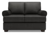 Causeuse personnalisable Roll de Sofa Lab de 64 po fabriquée au Canada en tissu d’apparence lin avec accoudoirs enroulés - gris Luna Kohl