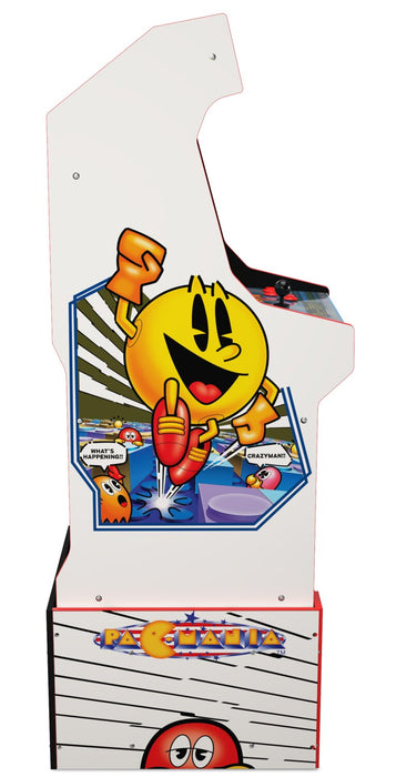 Borne d'arcade édition Bandai Namco Legacy PAC-MANIAMC de Arcade1Up avec plateforme