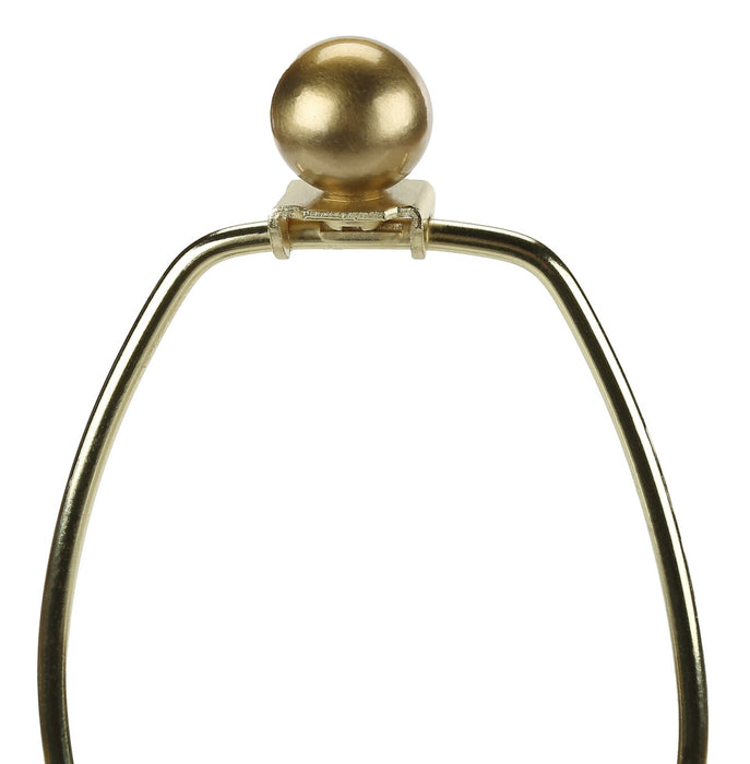 Lampe de table de 26 po en céramique verte et dorée