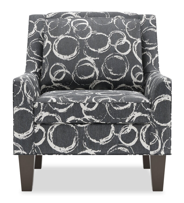 Fauteuil d’appoint club Sofa Lab personnalisable de 29 po fabriqué au Canada en tissu avec pattes en bois - Heather multicolore