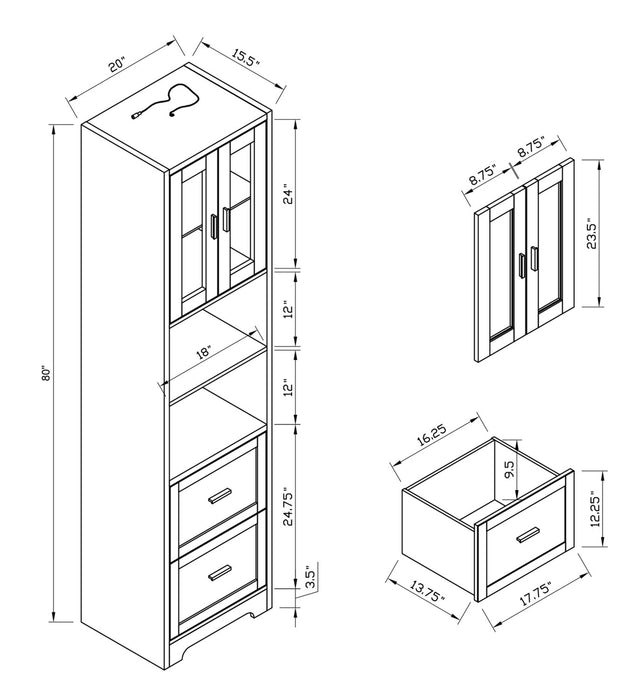 Section latérale Melody - blanche