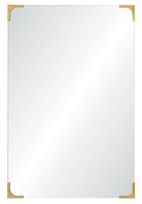 Miroir à bordure dorée - 24 po x 36 po