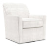 Fauteuil d’appoint pivotant Sofa Lab personnalisable de 31 po fabriqué au Canada en tissu - blanc Dolphin White