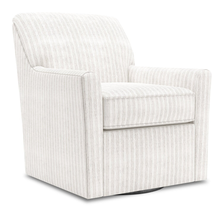 Fauteuil d’appoint pivotant Sofa Lab personnalisable de 31 po fabriqué au Canada en tissu - blanc Dolphin White