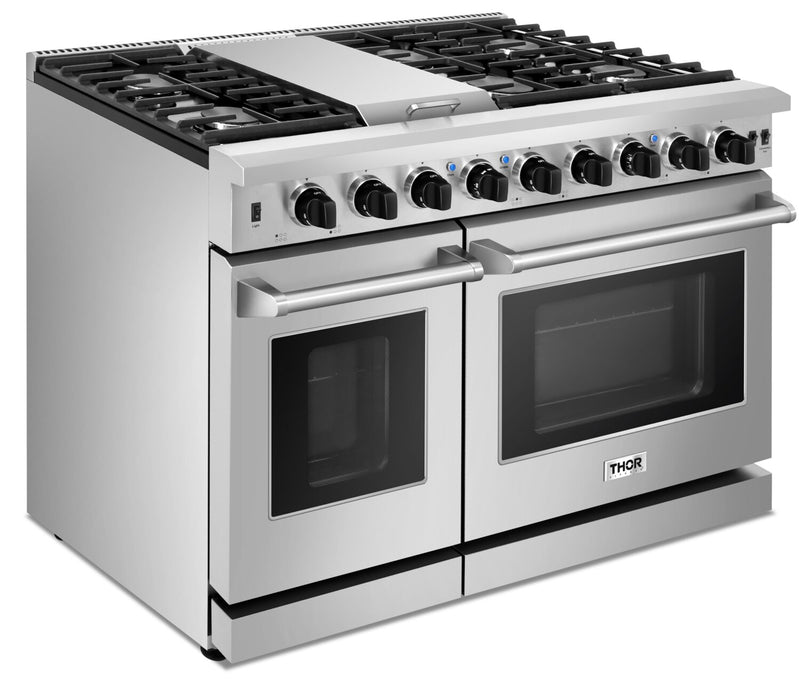 Cuisinière professionnelle à gaz Thor Kitchen de 6,8 pi³ à six brûleurs – LRG4807U-SS