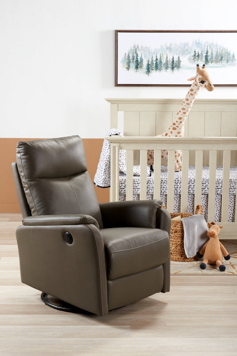 Fauteuil à inclinaison électrique Eva de 29,5 po en suédine - gris foncé