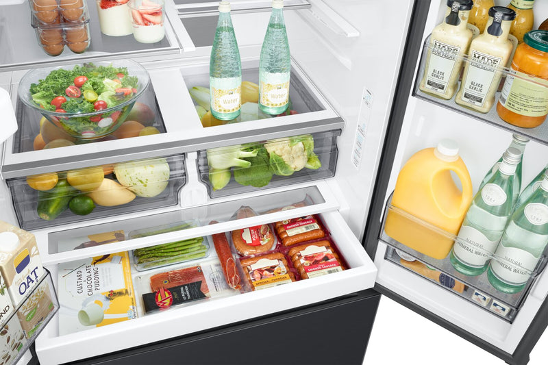 Réfrigérateur Samsung de 31 pi³ et de 36 po pleine profondeur à portes françaises - acier noir mat - RF32CG5400MTAA