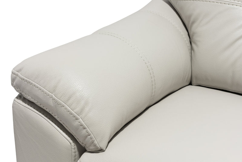 Sofa sectionnel de droite Addison 2 pièces fabriqué au Canada en tissu d’apparence cuir avec coussins de siège amovibles - beige