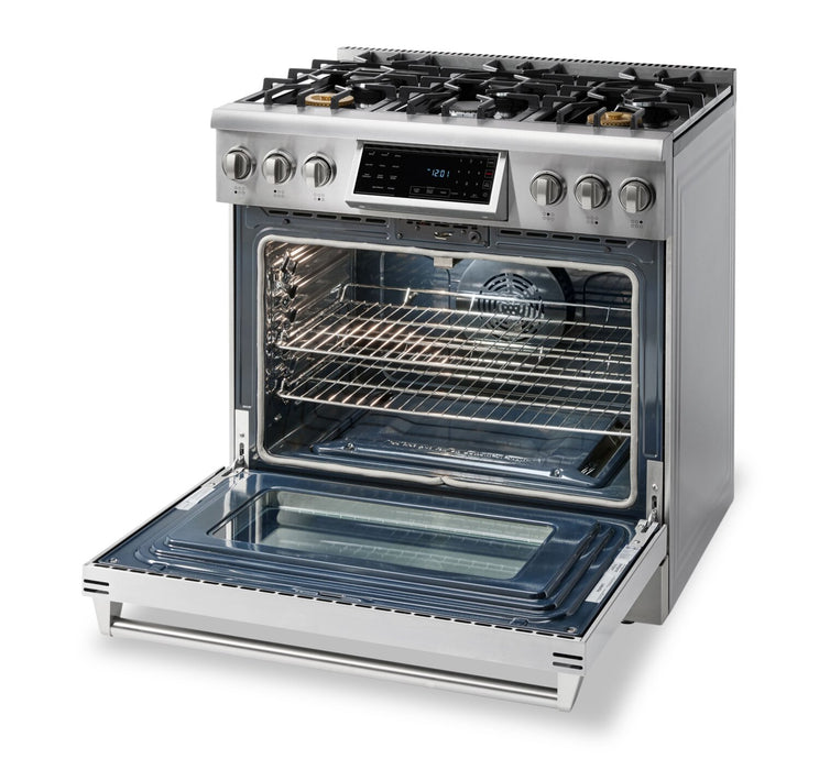 Cuisinière professionnelle à gaz Thor Kitchen de 6 pi³ à panneau inclinable - TRG3601