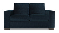  Causeuse Track de Sofa Lab de 62 po fabriquée au Canada en tissu d’apparence lin - bleu Luxury Indigo 