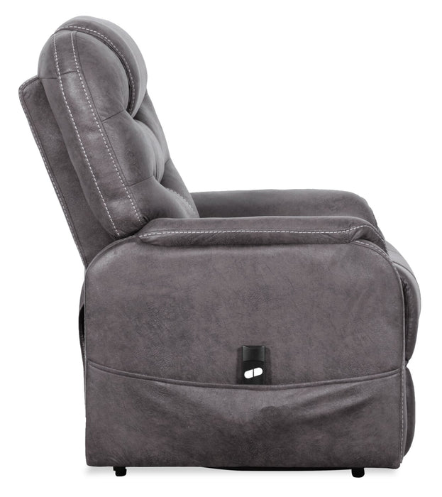 Fauteuil basculeur à inclinaison électrique Landon de 34 po en microfibre - gris