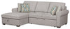 Sofa-lit sectionnel de gauche Haven de Scott Living 2 pièces en tissu de chenille avec fauteuil long de rangement - gris