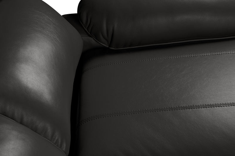 Causeuse inclinable Chandler de 60 po en tissu d’apparence cuir - gris