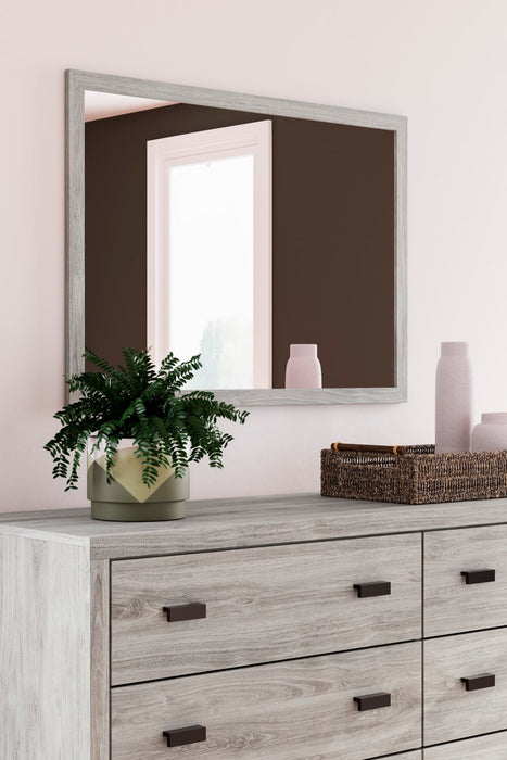 Miroir de commode de chambre à coucher Zen, à fixer au meuble ou à suspendre au mur - gris