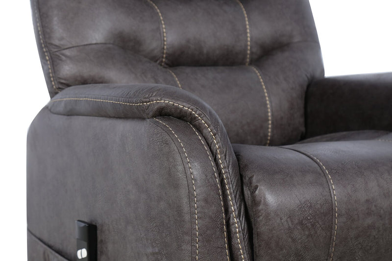 Fauteuil basculeur à inclinaison électrique Landon de 34 po en microfibre - gris