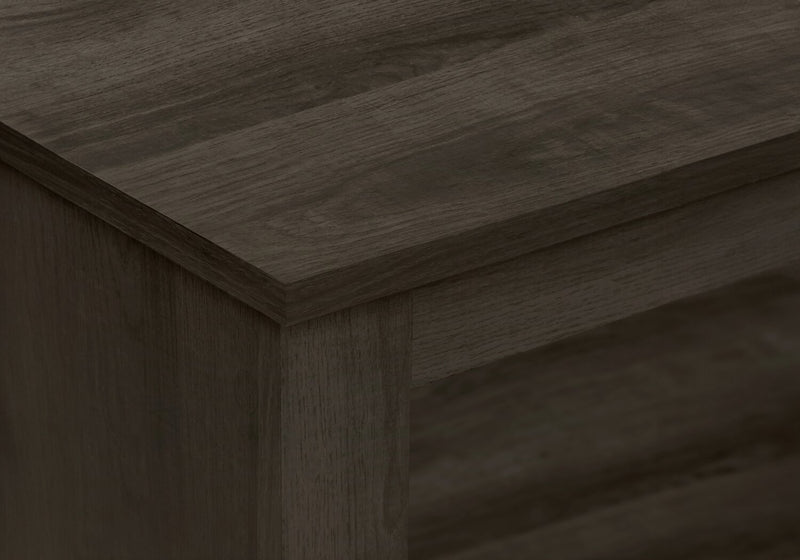 Meuble pour téléviseur moderne Matias de 42 po avec rangement et système de gestion des câbles pour téléviseurs jusqu’à 45 po - brun foncé