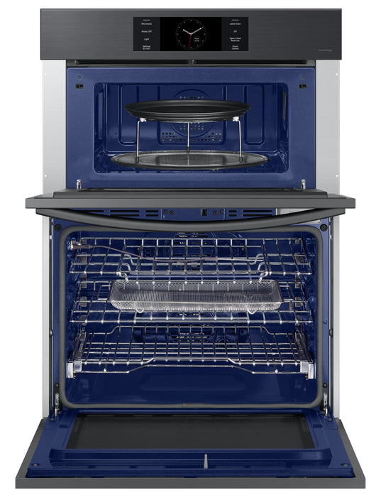 Four à micro-ondes combiné avec four mural électrique Samsung de 7 pi³ et de 30 po - acier noir mat - NQ70CG700DMTAA