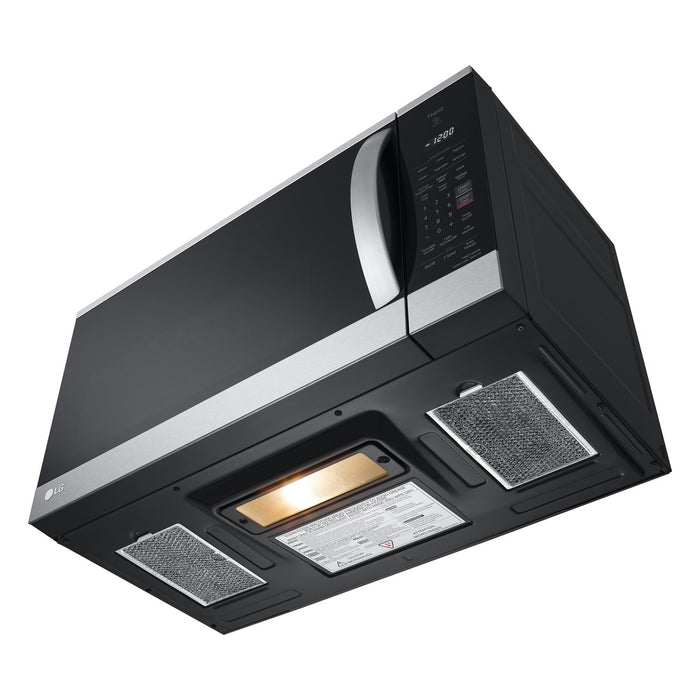 Four à micro-ondes à hotte intégrée LG de 1,8 pi³ avec EasyCleanMD et cuisson par capteur - acier inoxydable Smudge-ProofMD - MVEM1825F