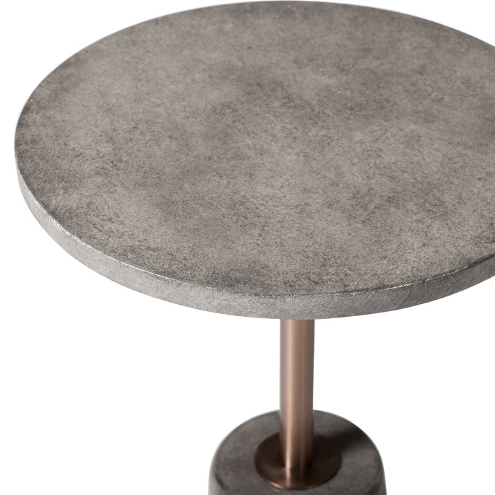 Table d'appoint Rosalee de 18 po - dessus et base en ciment gris
