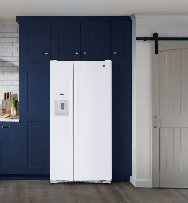 Réfrigérateur GE de 23,2 pi³ et de 33 po à compartiments juxtaposés - blanc - GSS23GGPWW