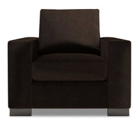  Fauteuil Track de Sofa Lab de 38 po fabriqué au Canada en tissu de chenille - brun Luxury Chocolate 