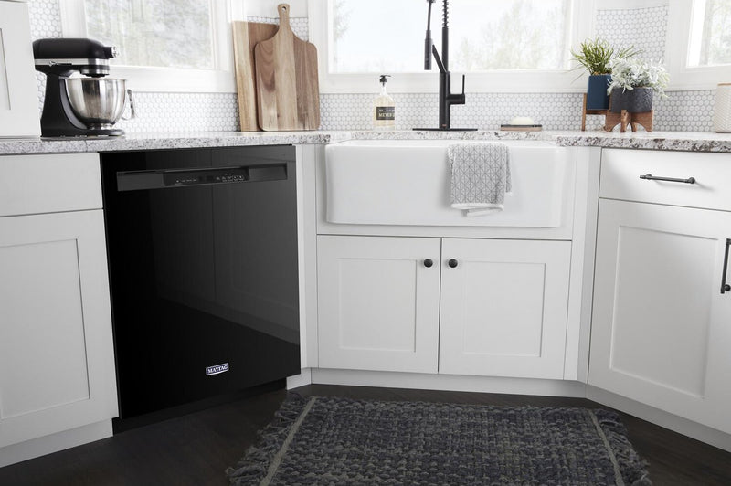 Lave-vaisselle encastré Maytag de 24 po et de 50 dBA avec commandes à l’avant - noir - MDB4949SKB