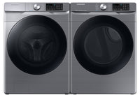  Laveuse à chargement frontal de 5,2 pi³ et sécheuse à gaz de 7,5 pi³ de Samsung - platine 